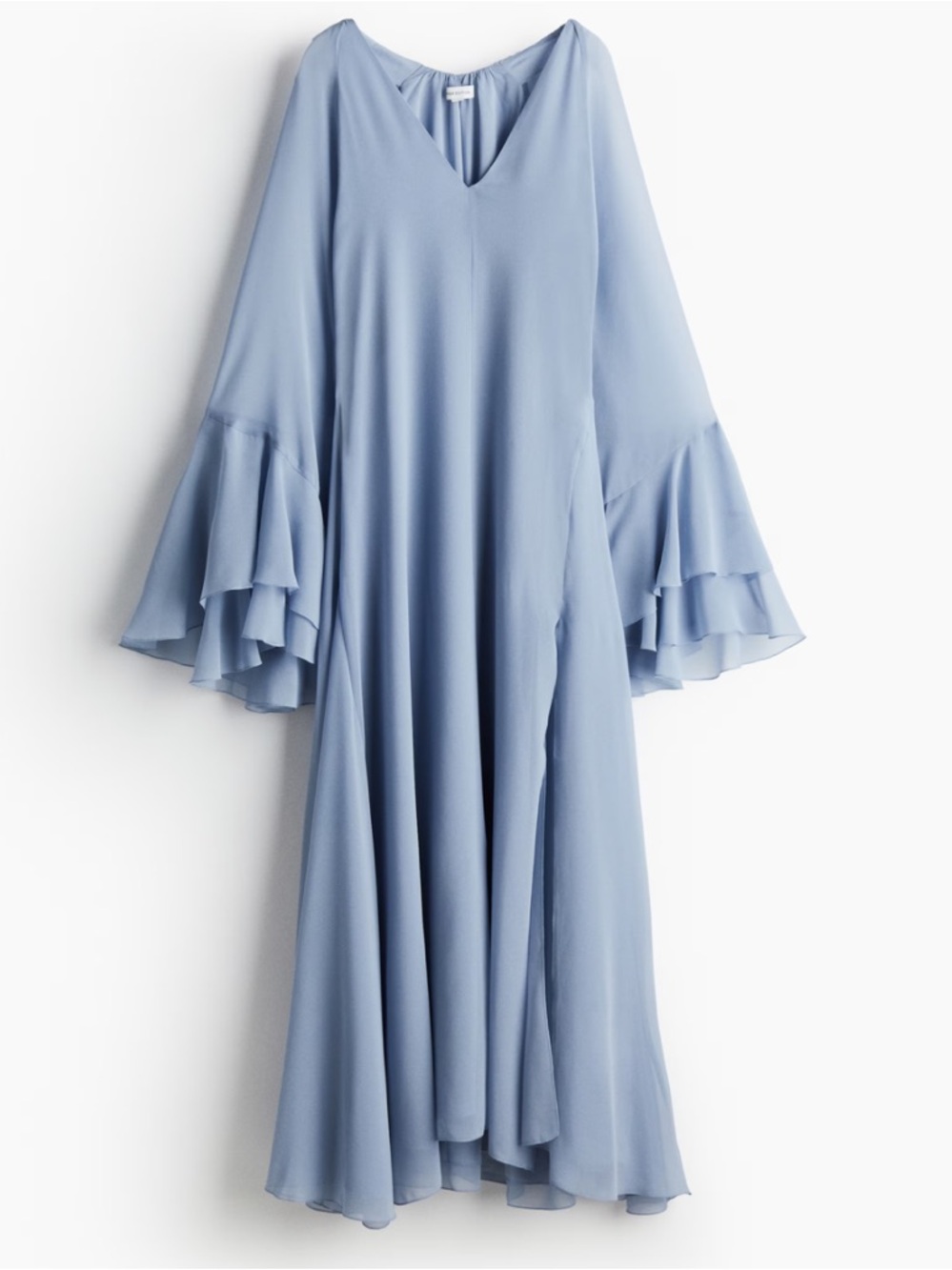 H&M edition Light Blue Ruffle Sleeve Maxi Dress